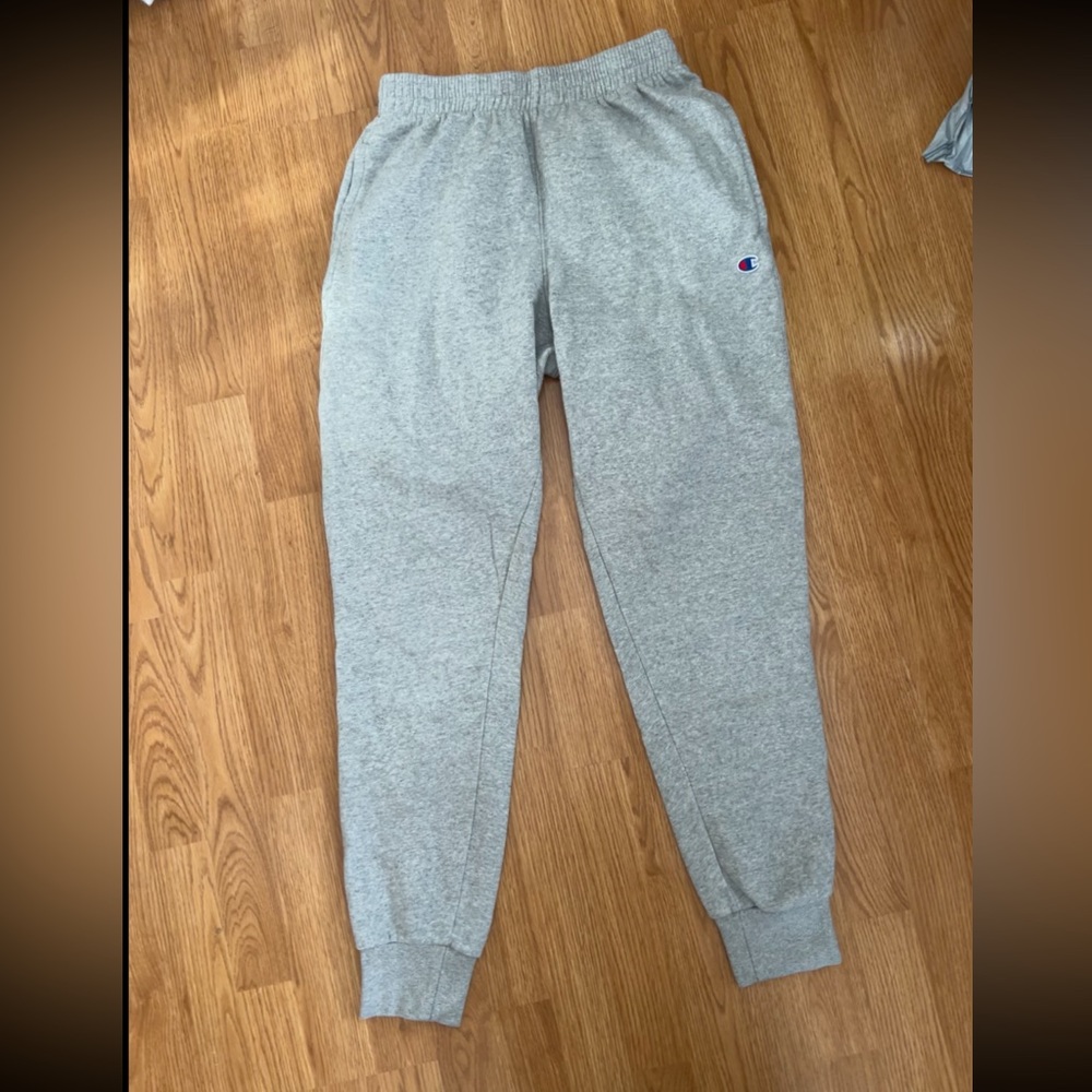 mens grey champion joggers sweatpants